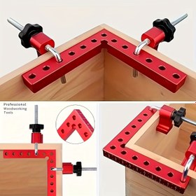 Resim 7 adet/1 Set 90 Derece Hassas Sağ Açılı Kelepçe Jig, Doğru Ahşap İşleme, Marangoz Köşesi, Çerçeve, Kutu, Dolap ve Çekmece Tutma Kare Aracı - Dayanıklı 13.97cmx 13.97cm Alüminyum Alaşım Yapı 