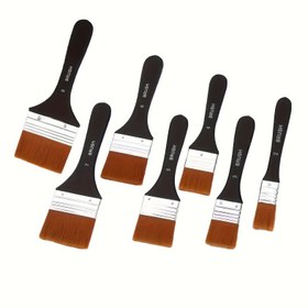 Resim 7 Parça veya 2 Parça Düz Büyük Boya Fırçaları, Çeşitli Boyutlarda Nylon Kıl Yumuşak Sanatçı Boya, Vernik, Gesso, Akrilik, Yağlı Boya, Suluboya Uygulama Fırçaları 