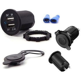Resim Aghbilgisayar 2 Usb Şarj Soketi Güç Çıkışı 1A - 2.1A Su Geçirmez Tekne Araba 552308270 