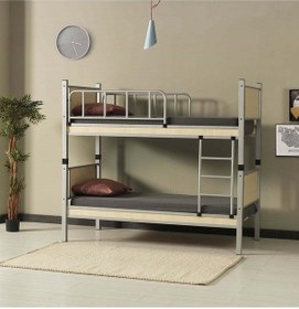 Resim Argimo Yurt Metal Ahşap Ranza Ve Karyola 90 x 190 Gri 