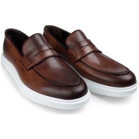 Resim Deery Hakiki Deri Taba Rengi Loafer Erkek Ayakkabı Taba 