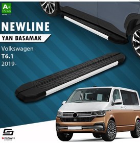 Resim S-dizayn Vw Transporter T6.1 Uzun Şase Newline Aluminyum Yan Basamak 253 Cm 2019-2025 A+ Kalite 