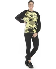 Resim Alexandergardı Kadın Kamuflaj Desenlı Sweatshirt (Un-14591) 
