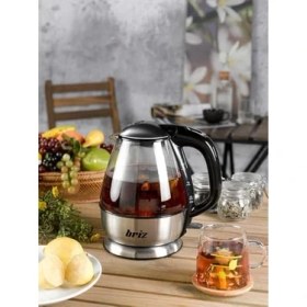 Resim Karokstore Briz BR711 Inox Su Isıtıcı Cam Kettle 
