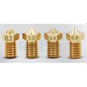 Resim 3D Printer / Yazıcı Extruder V5 V6 Nozzle M6 Diş - 0.4Mm (1.75) 1 