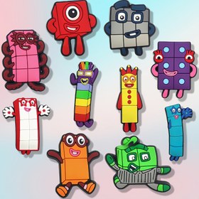 Resim 10 adet Renkli Yapı Blokları Temalı Ayakkabı Şansları - Kırmızı, Mavi, Yeşil, Sarı ve Daha Fazlası İçin Canlı Karikatür Figürleri - DIY Ayakkabı, Çanta, Bileklik Dekorasyonu İçin Mükemmel - Parti Hediyeleri, Tatil Süsleri ve Doğum Günü Hediyeleri, Parti Süsleri | Canlı Tasarım | Dayanıklı PVC 