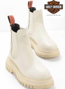 Resim Harley Davidson Beige Leather Kadın Bot & Bootie Hd0777003103 