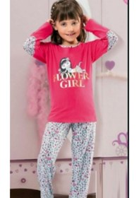 Resim Hmd Yuppi Kız Çocuk Bisiklet Yaka Pijama Takımı (5115)-1-2 Yaş-86-Pembe 