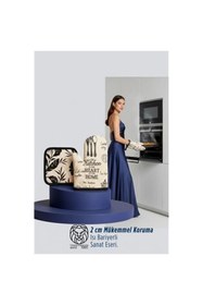 Resim MegaSepet Mey İthalat® Delfin Katsaros Serisi Lüks Isı Korumalı Fırın Eldiveni ve Mutfak Tutma Bezi Seti 