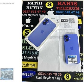 Resim Apple iPhone 16 İkinci El TR | 128 GB | Laciverttaş 