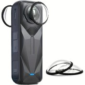 Resim Insta 360 X5 Premium Cam Koruyucu Seti, Insta360 X5 için 9H Sert Temperli Çizik Önleyici [Kabarcıksız] 