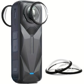 Resim Insta 360 X5 Premium Cam Koruyucu Seti, Insta360 X5 için 9H Sert Temperli Çizik Önleyici [Kabarcıksız] 