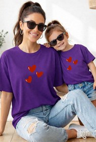 Resim genosha Anne Kız 100% Pamuk T-shirt Mama Mini Mother Daughter TEKLİ FİYAT 