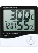 Resim Pazly Htc-1 Sıcaklık & Nem Saati Beyaz - Dijital Termometre - Max Mın Hafıza - Saat Ve Takvim - Masa/duvar Montaj 