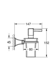 Resim Grohe Grandera Seramik Sıvı Sabunluk Ve Tutacağı - 40910ıg0 Gri 
