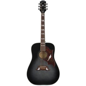 Resim Epiphone Dove Studio Elektro Akustik Gitar (Trans Ebony) 