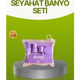 Resim Seyahat Banyo Seti 5 Parça Şeffaf Taşıma Çantalı 30 ml 