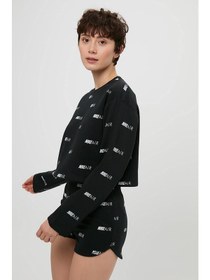 Resim Kadın Sweatshirt - W Nsw Air Crew Flc Aop Ct6033-010 