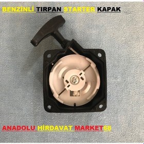 Resim Benzinli Tirpan Ip Çekme Çaliştirma Kolu Starter Kapak Telli 