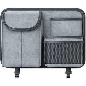 Resim Rogfer Araba Koltuğu Sırt Düzenleyici Çok Fonksiyonlu Saklama Çantası Dekoratif Ürünler Gri 