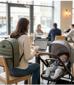 Resim Babymol Selimiye Anne Bebek Bakım Çantası - Yeşil Standart Yeşil 