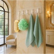 Resim Veliday Silikonlu 5'li 29*7 Şeffaf Güçlü Kendinden Yapışkanlı Kapı Duvar Askısı Ağır Yük Taşıma 