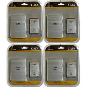 Resim Cata CT-104 Kablosuz Kapı Zili (Gri)(4 Adet) 
