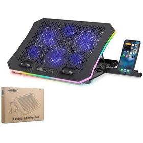 Resim Dcxaa8 Notebook Soğutucu 6-Fan + Telefon Standı 14-18 Rgb Siyah 