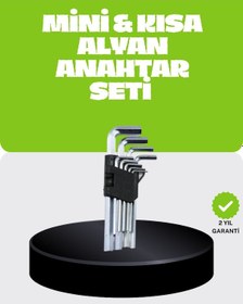 Resim Ilkeshop 9 Parça Alyan Anahtar Seti Bilet Mobilya Ve Otomotiv Uyumlu 