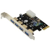 Resim Alfais 4538 Pci-e Express 4 Port Usb 3.0 Kart Çoklayıcı Çoğaltıcı 