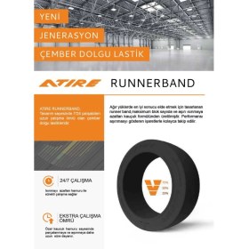Resim Atire 22X8-16 Runner Band Çemberli Dişli Dolgu Forklift Lastiği 