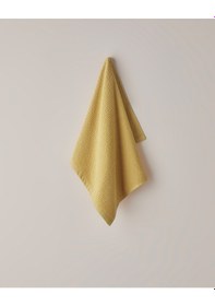 Resim English Home Grid Pamuk Yüz Havlusu 50x70 Cm Hardal Hardal 