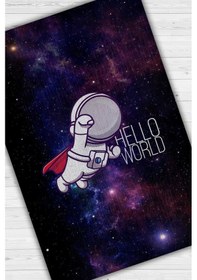 Resim Homshtag Merhaba Dünya Neon Renk Çocuk Odası Halısı Minimal Çocuk Halısı Çok Renkli 