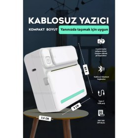 Resim Bakeey Anında Fotoğraf Baskı Yapan Mini Yazıcı | Bluetooth Kablosuz Taşınabilir Fotoğraf Yazıcı 