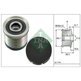 Resim Ina 535003010 Alternatör Kasnağı Renault Laguna Iı 01 Megane Iı-ııı 02 14 Trafıc Iı 06 Master Iı 06 1.9dcı 7701477508 