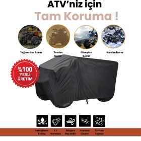 Resim Dokaca Siyah Yuki YK250ST-2 Atv Brandası, Atv Koruyucu Örtüsü 