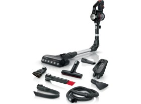 Resim Bosch LED Başlıklı 10 Yıl Motor Garantili Premium Şarjlı Dikey Süpürge Siyah + Onerous Mutfak Tartısı 