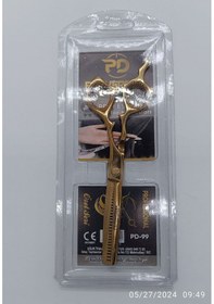Resim Powerdex Pd-99 Altın Rengi Aral Profesyonel Saç Kesim Makası 