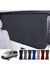 Resim Pandami Mercedes Sprinter W906 Orta 2006-2018 Uyumlu Füme Raylı Oto Perde Takımı 