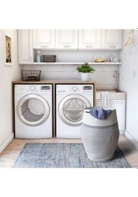 Resim Mavaux Themis Çamaşır Sepeti, Kirli Elbise Sepeti, Hasır Pamuk Halat Uzun Çamaşır Sepeti, Ev Dekoru Grikırçıllı 