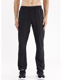 Resim Boncuk Uçlu Kordon Detaylı Yan Cepli Rahat Kalıp Lastikli Bel Eşofman Altı Black 