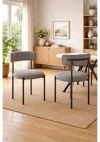 Resim Aris Modern Masa Sandalye Takımı - 4 Kişilik Mutfak Masası Ve Sandalye Seti Gri 