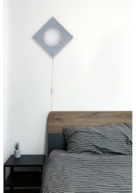 Resim Kare Aplik Fişli Gri 