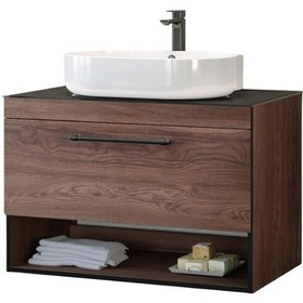 Resim Orka Knidos 90 Cm Mdf Navaro Banyo Dolabı Alt Modül Ve Lavabo Çok Renkli 