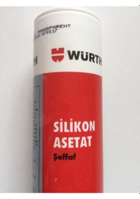 Resim Würth Asetat Silikon Şeffaf Genel Amaçlı 310 Ml Birinci Kalite Şeffaf 