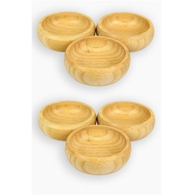 Resim Bambu Ahşap Sosluk Ve Çerezlik 10 Cm 6'lı Set Bambu 