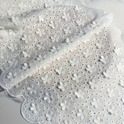 Resim 1 Yard Beyaz Papatya Dantel Süsleme Kumaşı 33cm Nakışlı DIY Dikiş Aksesuarları 