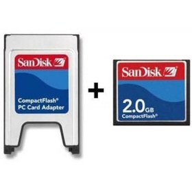 Resim SANDİSK 2 GB COMPACT FLASH HAFIZA KARTI+ PCMCIA KART OKUYUCU 