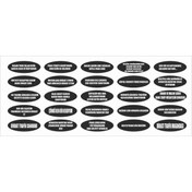 Resim UBGA GIFT Intikam Stıcker Çıkartma Seti 25 Adet (9*3,2 Cm) 