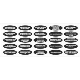 Resim UBGA GIFT Intikam Stıcker Çıkartma Seti 25 Adet (9*3,2 Cm) 